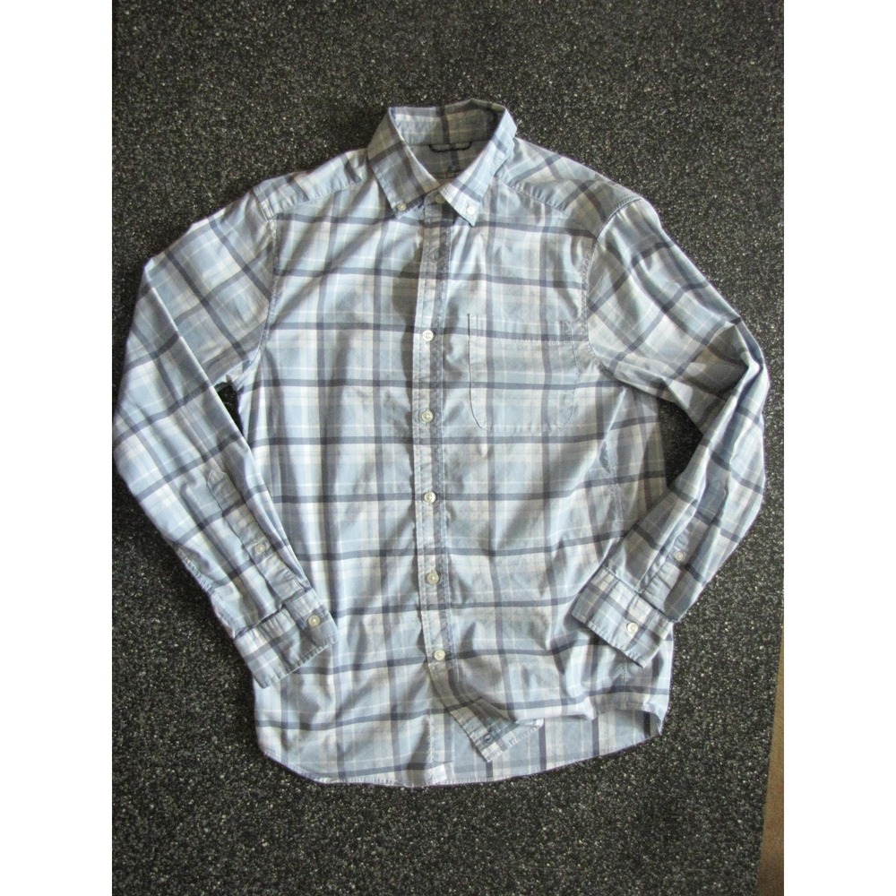 Vineyard Vines Shirt Mens XS Blue Plaid Long Sleeve OTG Button Front Casual